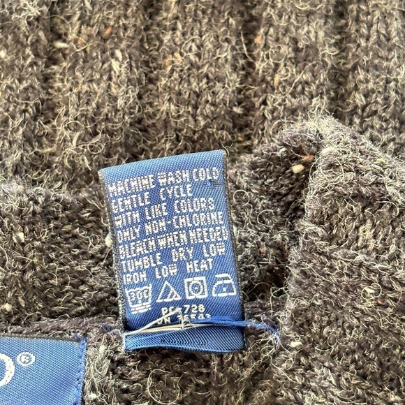 Izod Sweater Vest Size XL Gray Tan Tweed V-Neck Wool Blend Kurt Cobain 90's - Picture 8 of 9